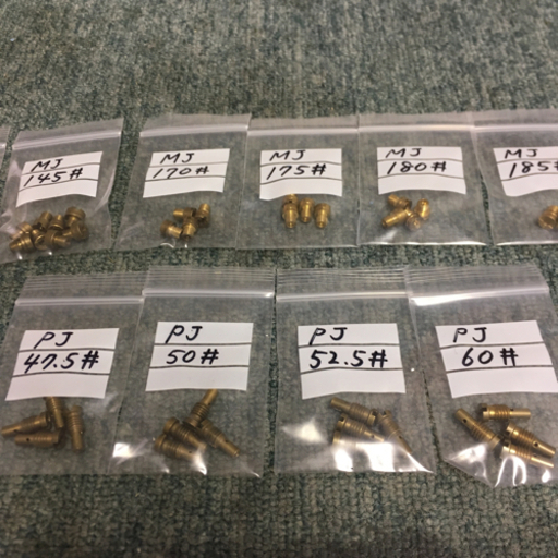 ソレックス44 ジェット(エアー、メイン、パイロット)ビジェタイプに  