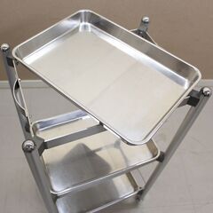 3段 カート 作業台 キャスター付き ステンレスワゴン 運搬 台車 理容 美容 タカラベルモント SR-DSW ③ (J1034kmkY)