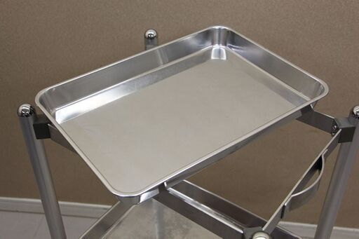 作業台 キャスター付き ステンレスワゴン 3段 カート 運搬 台車 理容