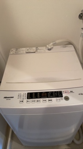 傷・汚れなし新品近い！洗濯機Hisense HW-K45E