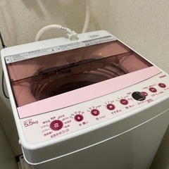 ハイアール　洗濯機　ピンク