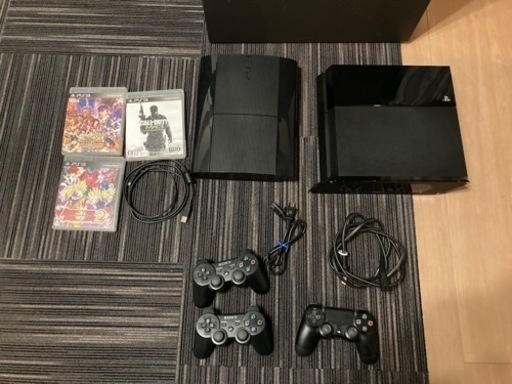 PS4\u0026PS3 PS3用コントローラー2個　PS4用コントローラー1個