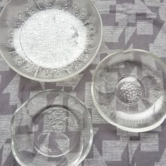 【無料】丸ガラス皿×3種