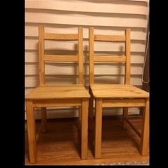 ★お取引き中★IKEA 木製　椅子　2脚　