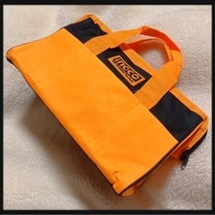 ꒰未使用꒱工具収納バッグ 黒橙色 ツールハンドバッグ 工具ケース