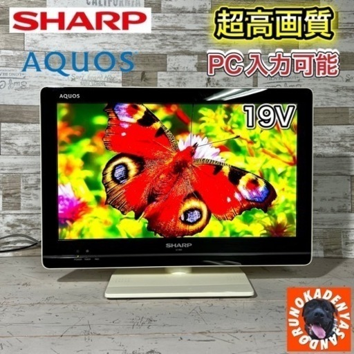 【すぐ見れる‼️】SHARP AQUOS 液晶テレビ 19型✨ PC入力可能⭕️ 配送無料