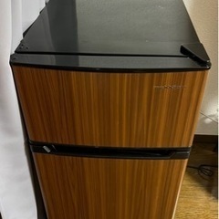 ネクシオン 90L 家庭用2ドアノンフロン冷凍冷蔵庫(木目調) ...