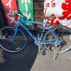 自転車　水色　