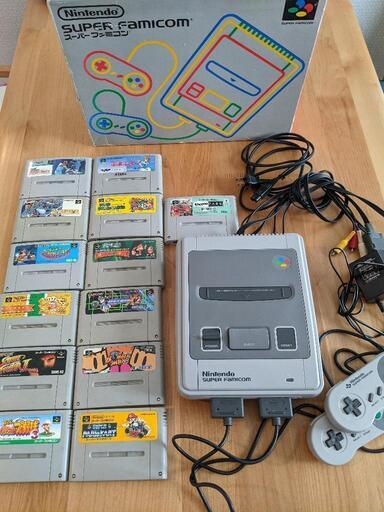 スーパーファミコン本体とソフト13本 printdisplays.ro