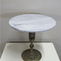 大理石 テーブル 直径 約37.5cm