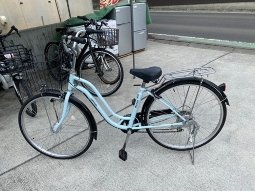 丸石 6段変速 26インチ ソーダブルー 通勤 通学 学生 中古自転車