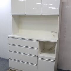 ニトリ　アリシア　ALICIA-120KB-WH　幅120cm レンジボード　キッチンボード　ホワイト NITORI  中古 店頭引取歓迎 R5459)