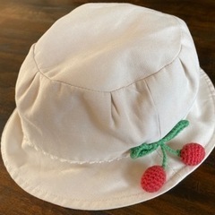 【USED】ベビー帽子(50cm)ゴム紐つき