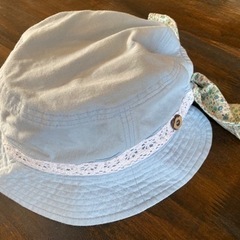 【USED】ベビー帽子(52cm)ゴム紐つき
