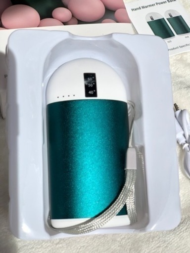 【新品•未使用】充電式カイロ グリーン