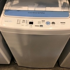 【中古】SANYO 洗濯機 6.0kg ASW-60B(W)