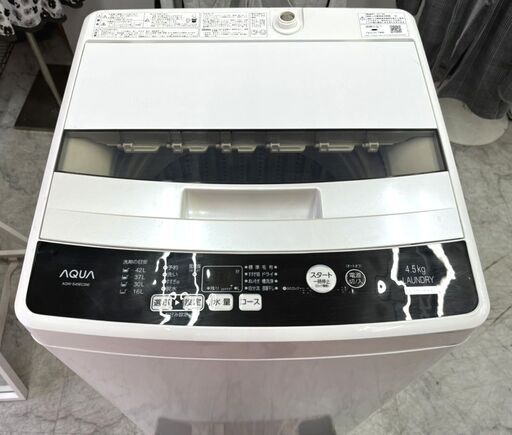 アクア　洗濯機　4.5㎏　AQW-S45EC　E026