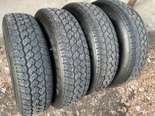 <取引完了しました！！>DUNLOP GRANTREK TG4 145R13＋鉄チンホイール　中古 取引完了しました！！>DUNLOP GRANTREK TG4 145R13＋鉄チンホイール 中古