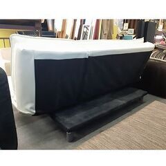 札幌【まっ白いソファベッド】幅180cm ホワイト 白色 合皮 合成皮革 