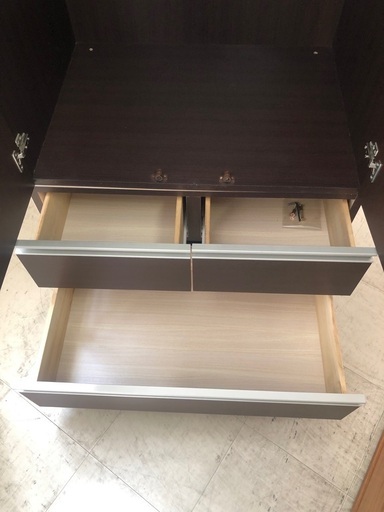 J885 ☆値下げ☆ ニトリ ワードローブ イーグル3 80 DBR洋服