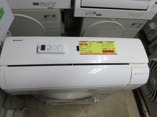 K03135　シャープ　中古エアコン　主に6畳用　冷2.2.kw／暖2.5kw 14421円