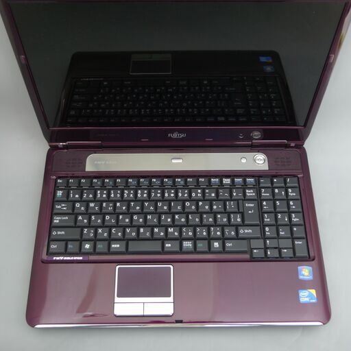 大容量HDD-500GB Wi-Fi有 あずき色 紫 ノートパソコン 15.6型 FUJITSU