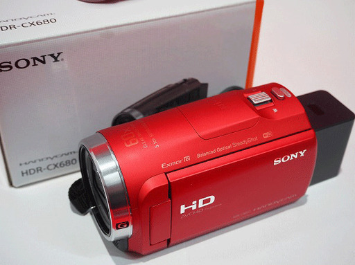 【苫小牧バナナ】SONY/ソニー HDR-CX680 デジタルHD ビデオカメラ ハンディカム レッド 高画質モデル 空間高額手ブレ補正 動作品