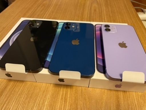 【新品未使用】iPhone12 ブラック+ブルー+パープル64GB