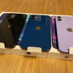 【新品未使用】iPhone12 ブラック+ブルー+パープル64GB