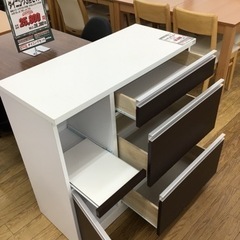KO-25【ご来店頂ける方限定】キッチンカウンター 白×ブラウン