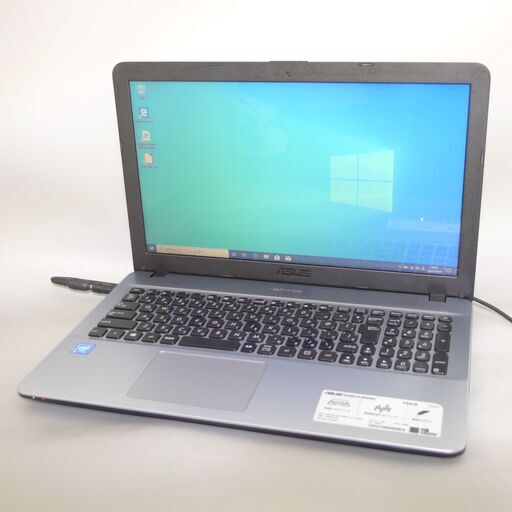 新品高速SSD 銀色 ノートパソコン 15.6型 ASUS F541S 中古美品 Celeron 4GB DVDマルチ 無線 WiFi Bluetooth カメラ Windows10 Office