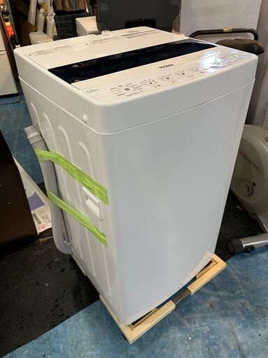 $　【高年式】2020年　Haier　全自動電気洗濯機　5.5kg　風乾燥機能　ホワイト　JW-C55D　給排水ホース付属　ハイアール