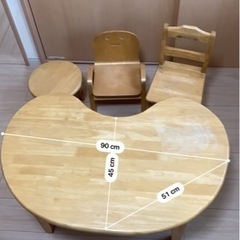【受渡決定】子供用テーブル（1台）&チェアー（3種類）