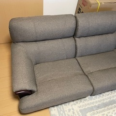 ソファ4点セット リビングソファ ローソファ ソファー ヨハン 脚付き ブラウン 2WAY