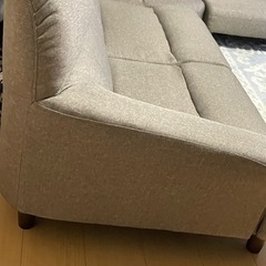 ソファ4点セット リビングソファ ローソファ ソファー ヨハン 脚付き ブラウン 2WAY