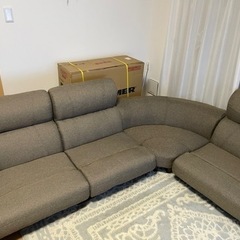 ソファ4点セット リビングソファ ローソファ ソファー ヨハン 脚付き ブラウン 2WAY