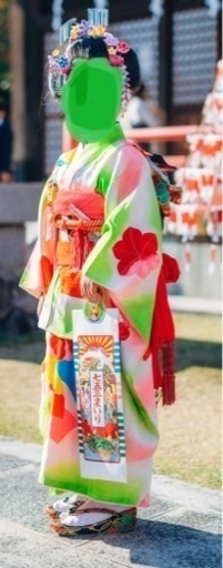 コスプレに!七五三用品 7歳女の子用着物 110センチ 草履20センチ