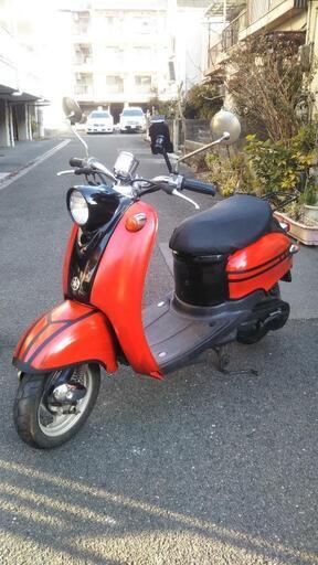 【配送可\u0026整備済】ヤマハ　ビーノ　レッド　2st　原付　バイク　50cc　スクーター　オリジナル