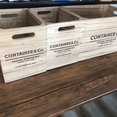 《ヴィンテージ風 木製 収納ケース》container