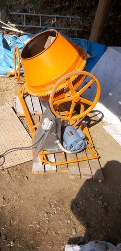 コンクリートミキサー(100v400w)電動改造 3