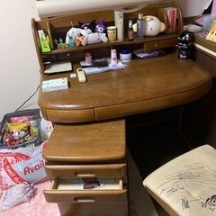 浜本工芸　皇室献上モデル　学習机、　　　袖机、椅子