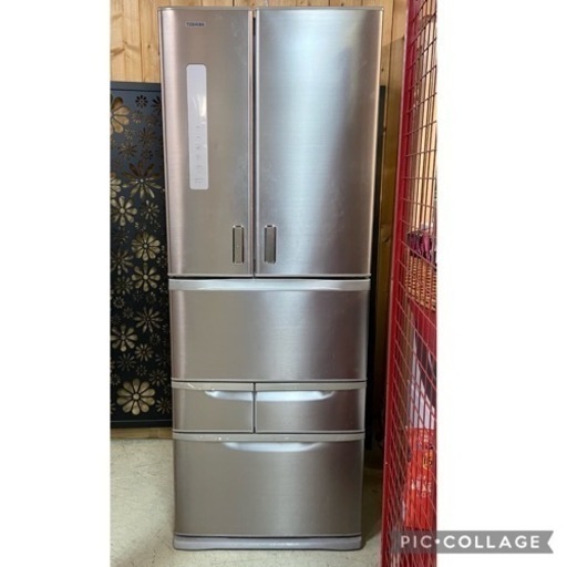 2014年式510L TOSHIBA 冷蔵庫 GR-G51FX(WS)