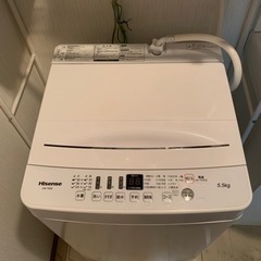 洗濯機　ハイセンス　5.5kg  Hisense HW-T55D  2020年製　美品　値下げ交渉可