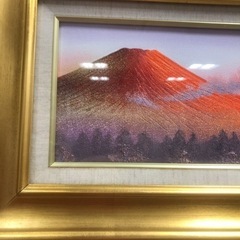 赤富士　油彩画　19,800円 - 取手市