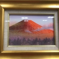 赤富士　油彩画　19,800円 - その他