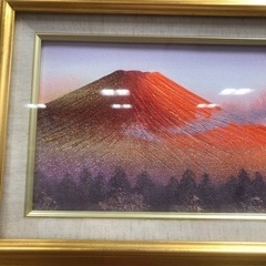 赤富士　油彩画　19,800円 − 茨城県