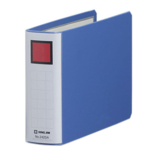 キングジム　A6ヨコ　パイプファイル　とじ厚30mm　スーパードッチ　着脱イージー　10冊単位