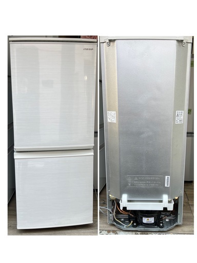 ￥16500(税込) SHARP シャープ　冷凍冷蔵庫　SJ−D14E−W 2019年製　(3ー12)