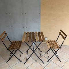 IKEA 屋外用テーブル&チェア2脚