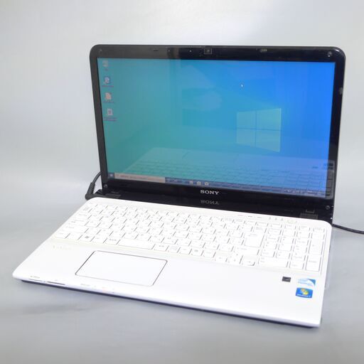 新品高速SSD Wi-Fi有 ノートパソコン 15.5型 SONY SVE15113FJW 中古美品 Pentium 4GB DVDRW 無線 Bluetooth webカメラ Win10 Office